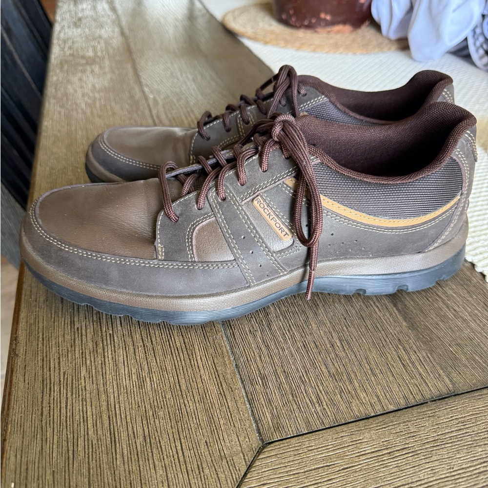 Rockport Men's Brown Casual Leather Lace-Up Shoes